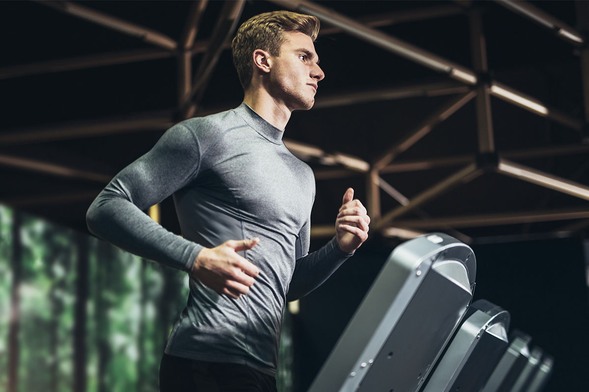 man on treadmill after Alpha Performance in Tulsa